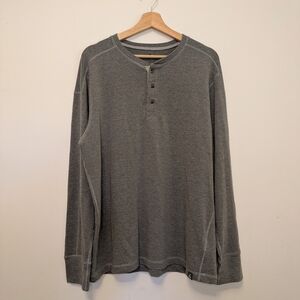 North Face Sweater Mens XL Long Sleeve Crew Neck Pullover Henley Heather Grey